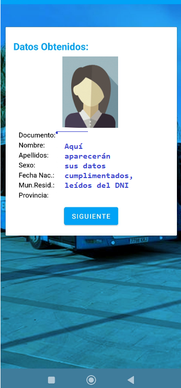 Datos obtenidos del DNI